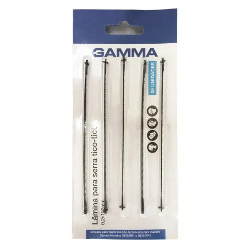 Lâminas 132 mm 18 dentes para serra tico tico de bancada G653 com 5 peças