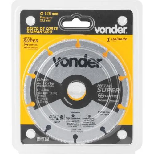 Disco diamantado segmentado 125 mm para metais