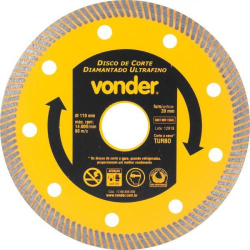 Disco diamantado turbo 110 mm para porcelanato - Ultrafino Disco diamantado turbo 110 mm para porcelanato - Ultrafino