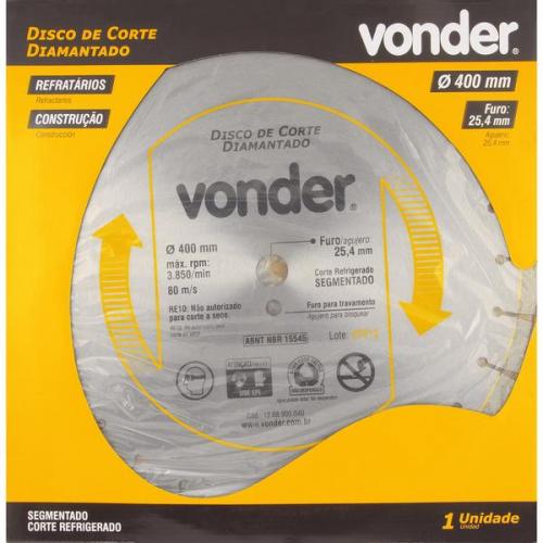 Disco diamantado segmentado 400 mm para refratários - F25 Disco diamantado segmentado 400 mm para refratários - F25