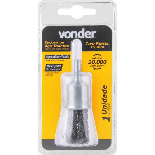 Escova de ao torcido tipo pincel 19 mm