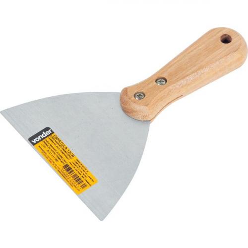 Esptula 12 cm cabo de madeira