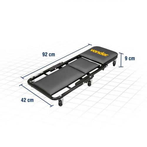 Carrinho esteira/banqueta para mecnico 92 cm 110 kg 2 em 1 