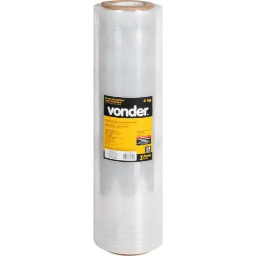 Filme Plástico Stretch 500 mm x 228 m 25 micra rolo 4 kg