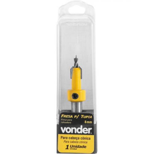 Fresa com dentes de vdea/metal duro para cabea cnica 8mm