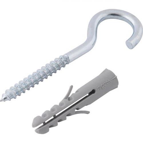 Gancho 4,8 x 70 mm com bucha de nylon 10 mm G-10 c/ 6 peas