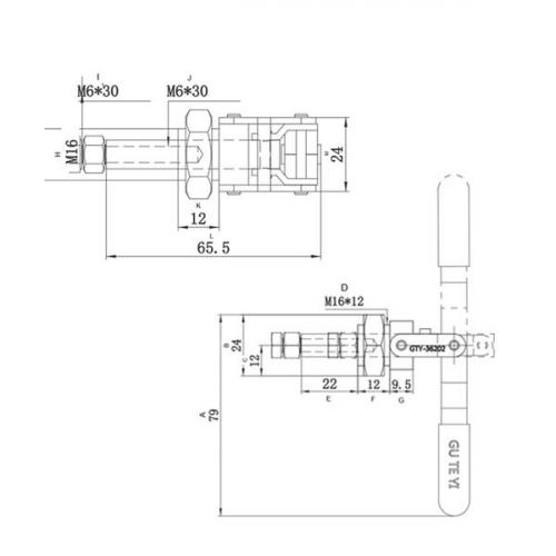 Grampo de aperto rápido torpedo GTPV 90 Grampo de aperto rápido torpedo GTPV 90