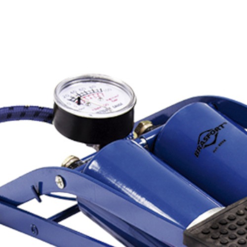 Bomba de ar com tanque duplo e pedal para encher pneus - 8898 