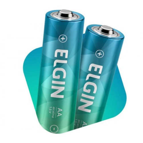 Pilha alcalina pequena AA com 4 unidades 