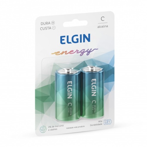 Pilha alcalina mdia C com 2 unidades 