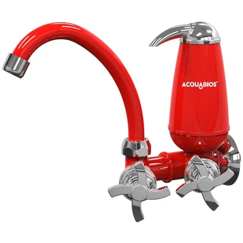 Torneira com filtro bica móvel de parede quadriseta - Acqua E05