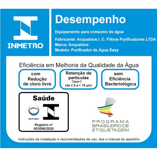 Purificador de água natural - Easy Purificador de água natural - Easy