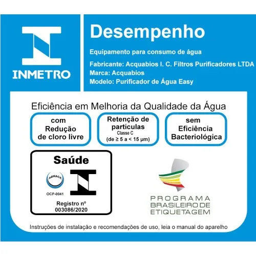 Purificador de água natural - Easy