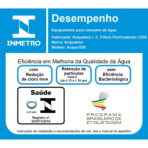 Torneira com filtro bica mvel de parede quadriseta - Acqua E05