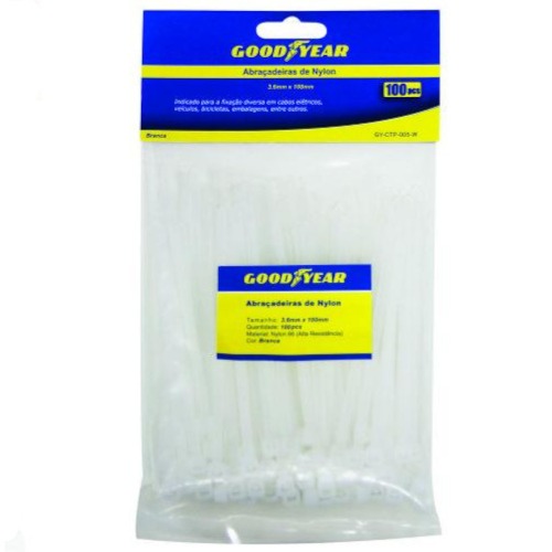 Abraçadeira de nylon 2,5 mm x 8 cm com 100 peças Abraçadeira de nylon 2,5 mm x 8 cm com 100 peças