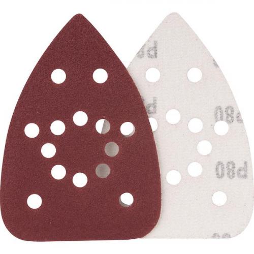 Lixa delta com costado em pluma 140 x 140 x 93 mm gro 80 com 10 peas