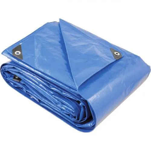 Lona reforçada de polietileno azul 9 m x 8 m  