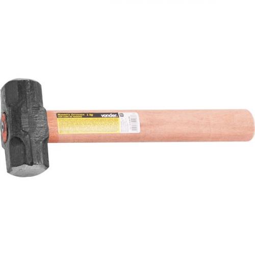 Marreta oitavada 1 kg com cabo de madeira envernizado - 30.78.001.000