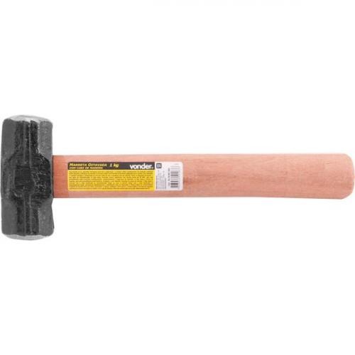 Marreta oitavada 1 kg com cabo de madeira envernizado - 30.78.001.000