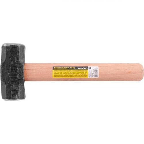 Marreta oitavada 1,5 kg com cabo de madeira envernizado - 30.78.001.500 Marreta oitavada 1,5 kg com cabo de madeira envernizado - 30.78.001.500