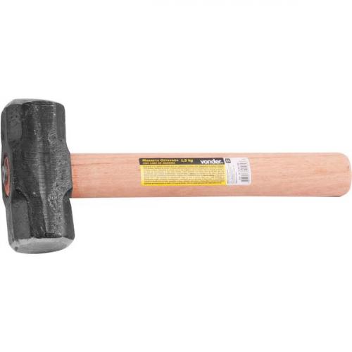 Marreta oitavada 1,5 kg com cabo de madeira envernizado - 30.78.001.500 Marreta oitavada 1,5 kg com cabo de madeira envernizado - 30.78.001.500