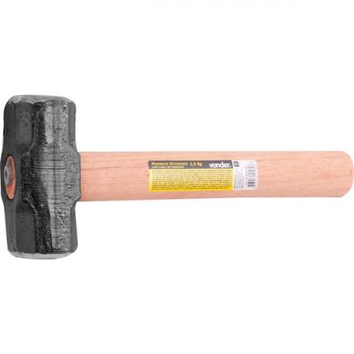 Marreta oitavada 1,5 kg com cabo de madeira envernizado - 30.78.001.500 Marreta oitavada 1,5 kg com cabo de madeira envernizado - 30.78.001.500