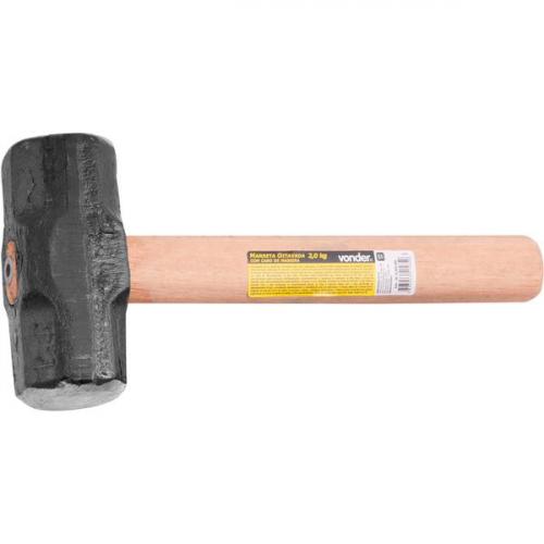 Marreta oitavada 2 kg com cabo de madeira envernizado - 30.78.002.000