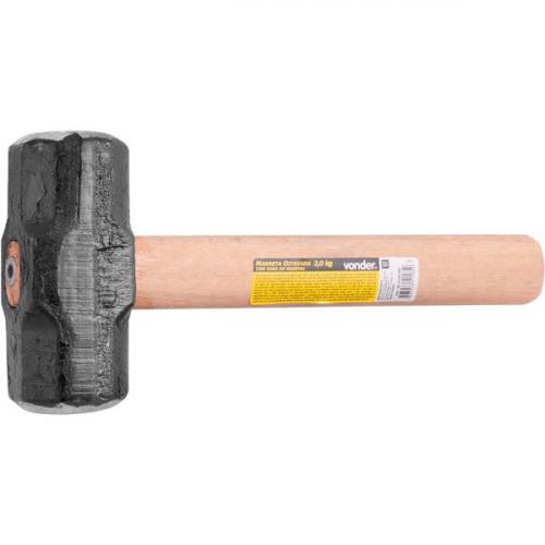 Marreta oitavada 2 kg com cabo de madeira envernizado - 30.78.002.000