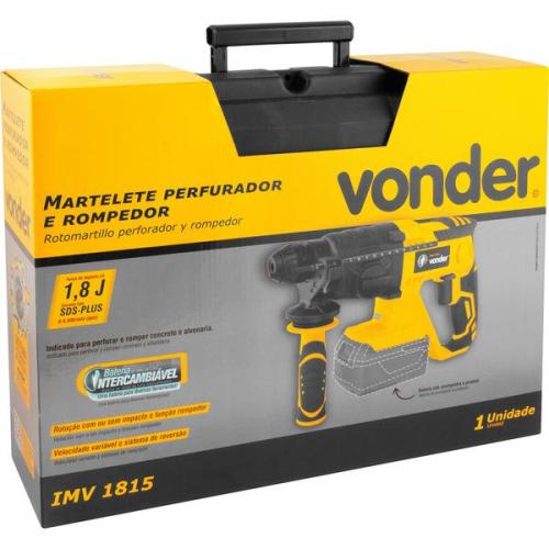 Martelete Perfurador Rompedor bateria intercambiável 18V S/ Bateria - IMV 1815 Martelete Perfurador Rompedor bateria intercambiável 18V S/ Bateria - IMV 1815