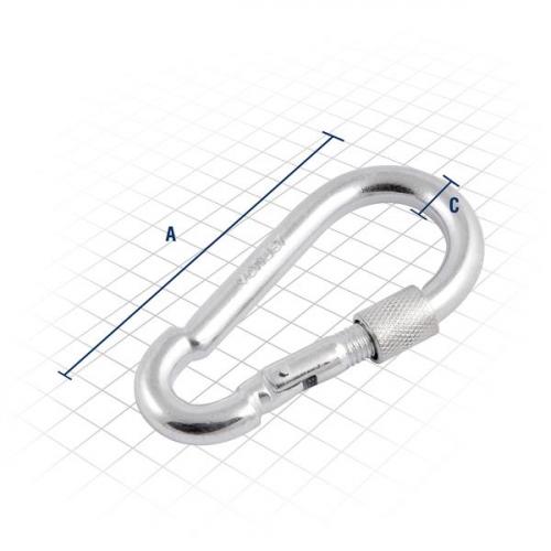 Mosquetão com trava roscada 10 x 100 mm Mosquetão com trava roscada 10 x 100 mm