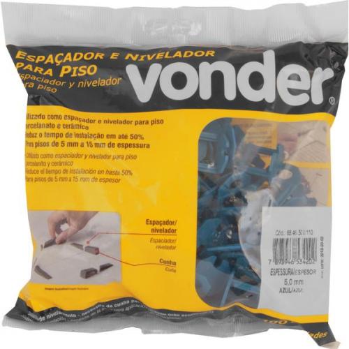 Espaador e nivelador para piso 5,0 mm azul com 100 peas