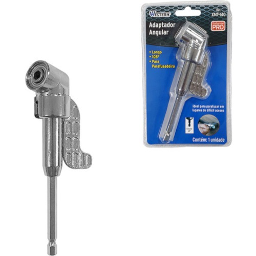 Adaptador angular 105° de soquete longo encaixe 1/4 Adaptador angular 105° de soquete longo encaixe 1/4