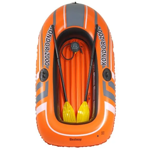 Bote inflável com 2 remos e bomba de ar - Hydro-force Raft 
