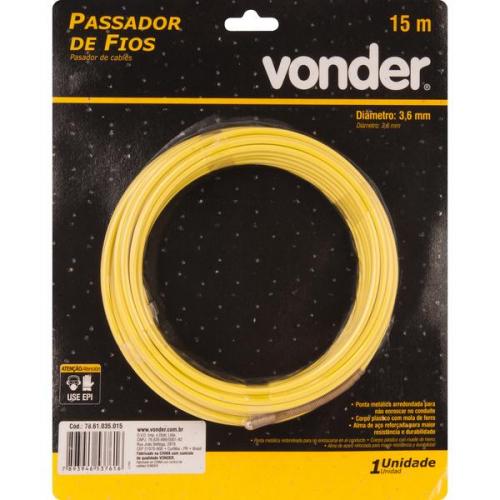 Passador de fios 15 metros com alma de aço  Passador de fios 15 metros com alma de aço