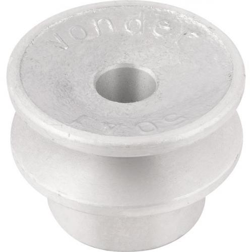 Polia de alum�nio 1 canal perfil A 50 mm com furo de 1/2