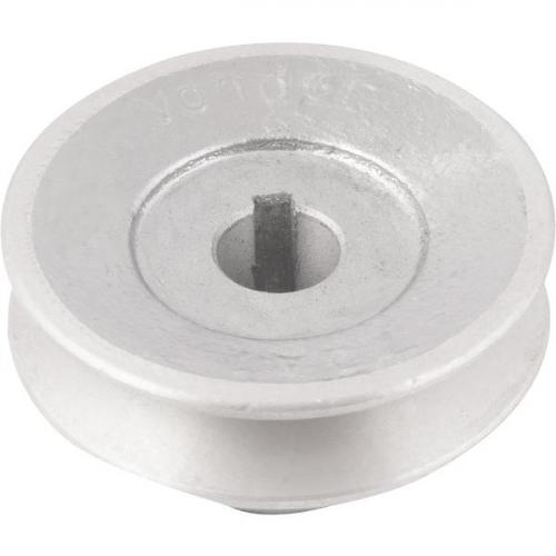 Polia de alumnio 1 canal perfil A70 mm com furo de 5/8