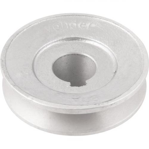 Polia de alum�nio 1 canal perfil A 80 mm com furo de 24 mm  