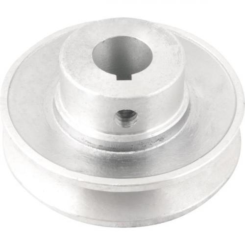 Polia de alumínio 1 canal perfil A 80 mm com furo de 3/4 Polia de alumínio 1 canal perfil A 80 mm com furo de 3/4