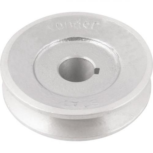 Polia de alumínio 1 canal perfil A 80 mm com furo de 3/4 Polia de alumínio 1 canal perfil A 80 mm com furo de 3/4