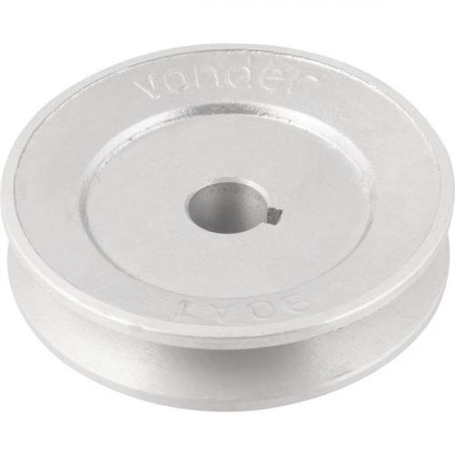 Polia de alum�nio 1 canal perfil A 90 mm com furo de 5/8