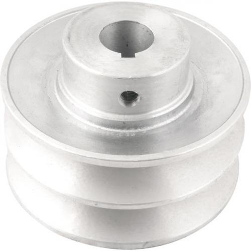 Polia de alum�nio 2 canais perfil B 90 mm com furo de 3/4
