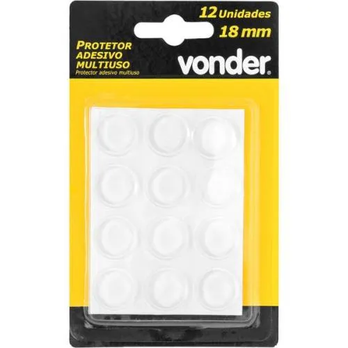 Protetor adesivo multiuso 18 mm com 12 peças 