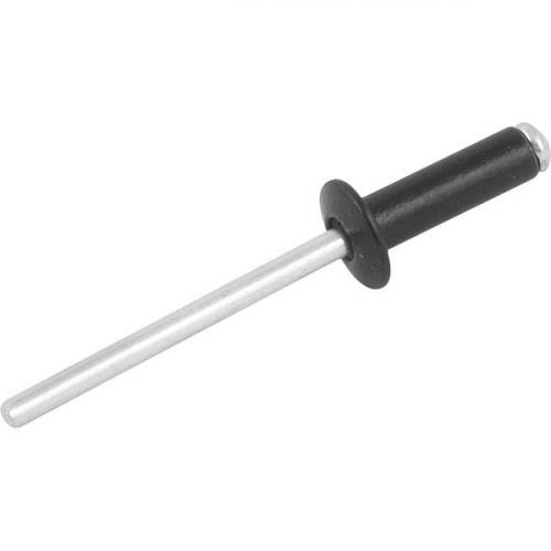 Rebite de repuxo 3,2 mm x 8 mm preto com 100 pe�as