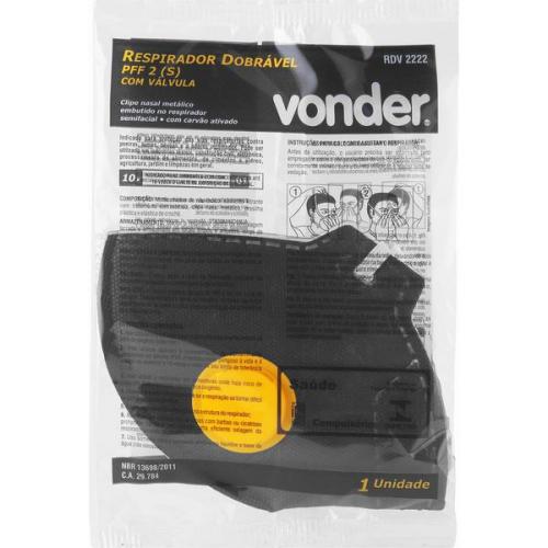 Mscara de proteo com carvo ativado com vlvula PFF2 RDV 2222