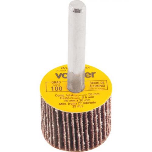 Roda de lixa 25 mm x 20 mm com haste gro 100 