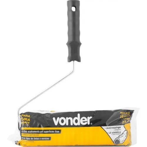 Rolo de lã para pintura antirrespingo econômico 23 cm com suporte ? 8095  