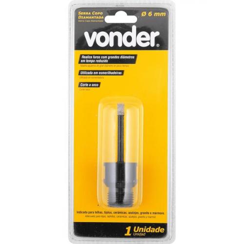 Serra copo diamantada 6 mm para esmerilhadeira - 36.17.200.006