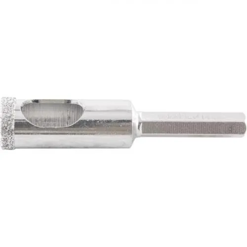 Serra copo diamantada 14 mm refrigerada com haste de 6,3 mm 