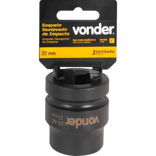 Soquete sextavado de impacto 27 mm encaixe 1
