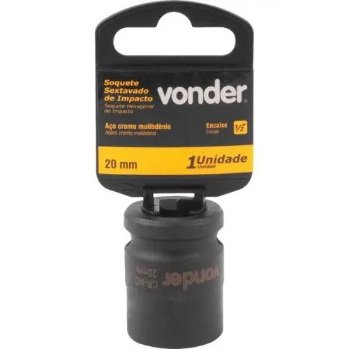 Soquete sextavado de impacto 20 mm encaixe 1/2
